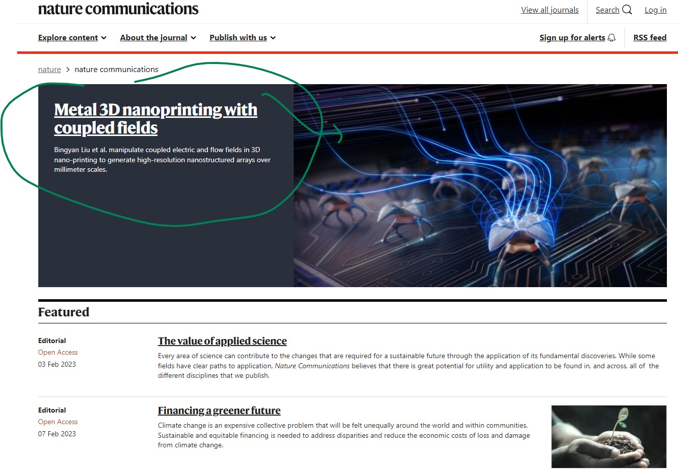 Research highlight feature in Nature Communications